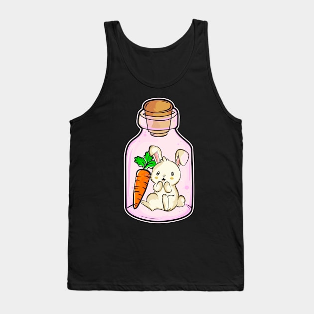 Cute Bunny in a Bottle | Easter Teacher Gift | Love Bunnies Tank Top by Proficient Tees